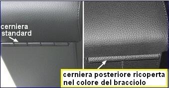 2 x covered rear hinge for armrest