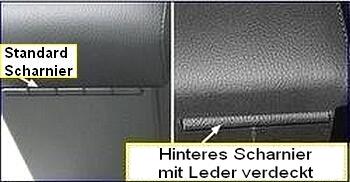 2 x covered rear hinge for armrest