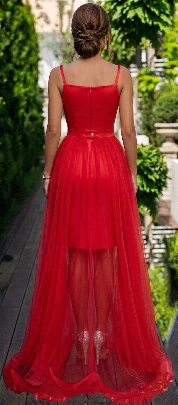 0748 2 IN 1 TUBE DRESS WITH SEPARATE TULLE SKIRT