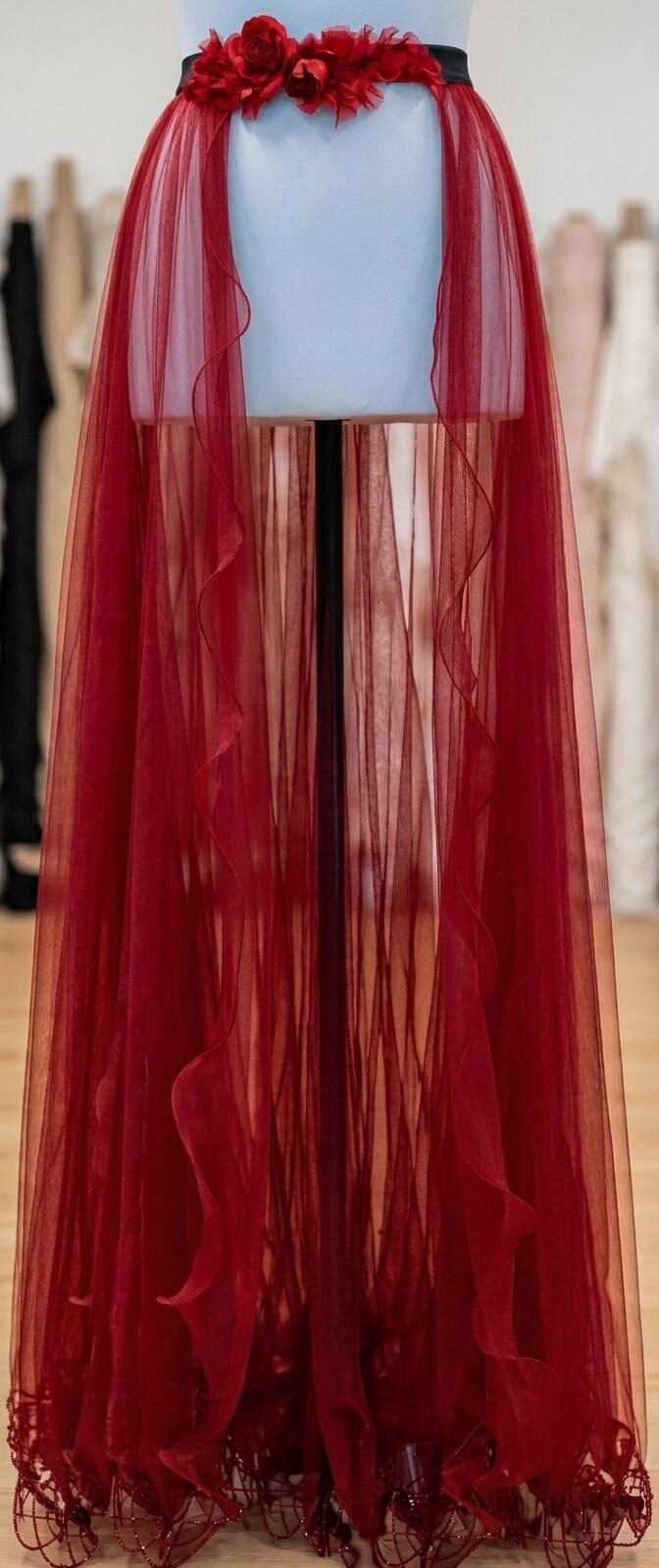 0748 2 IN 1 TUBE DRESS WITH SEPARATE TULLE SKIRT