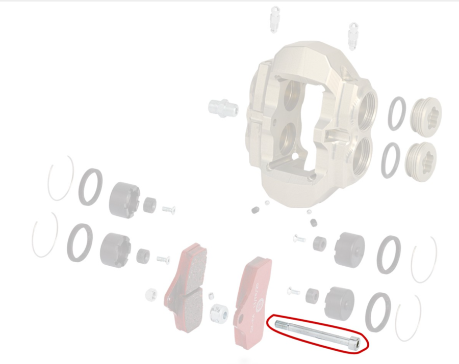 SPINA DI SICUREZZA PASTIGLIA PER PINZA FRENO ANTERIORE BSS / KZ