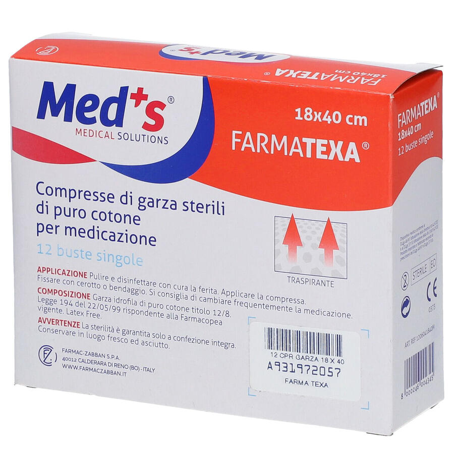 Scatola 12 COMPRESSE DI GARZA STERILE 18x40 cm