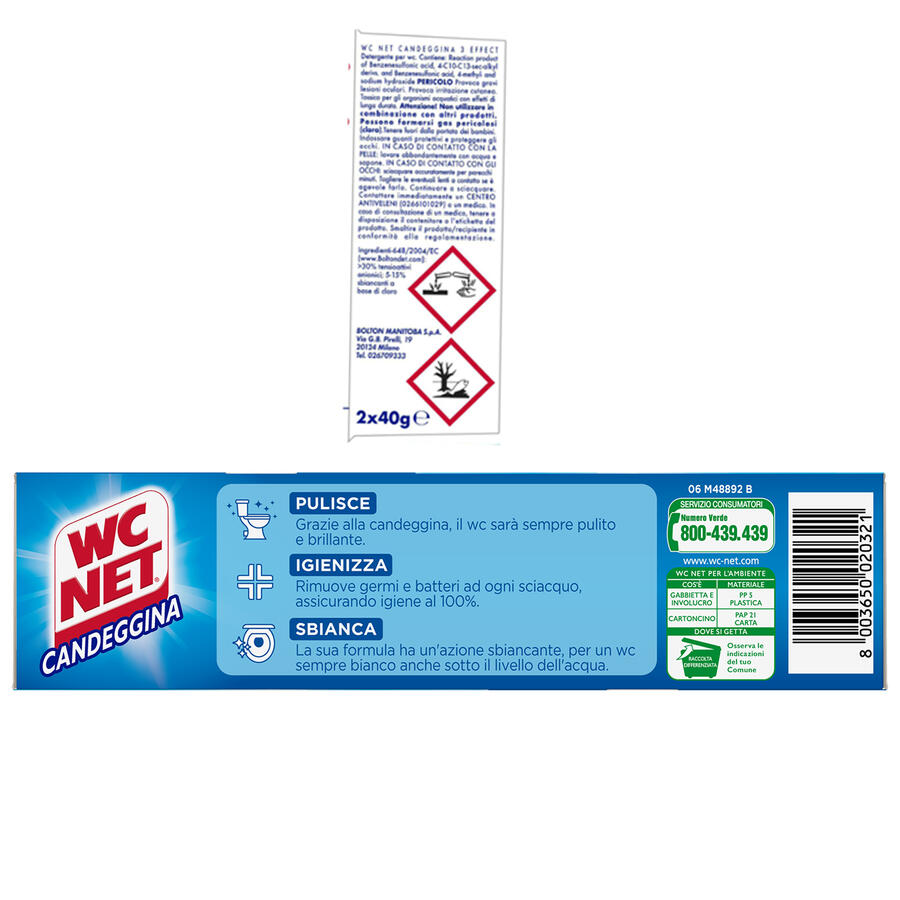 WC NET Tavoletta Candeggina Extra White (4X34GR)