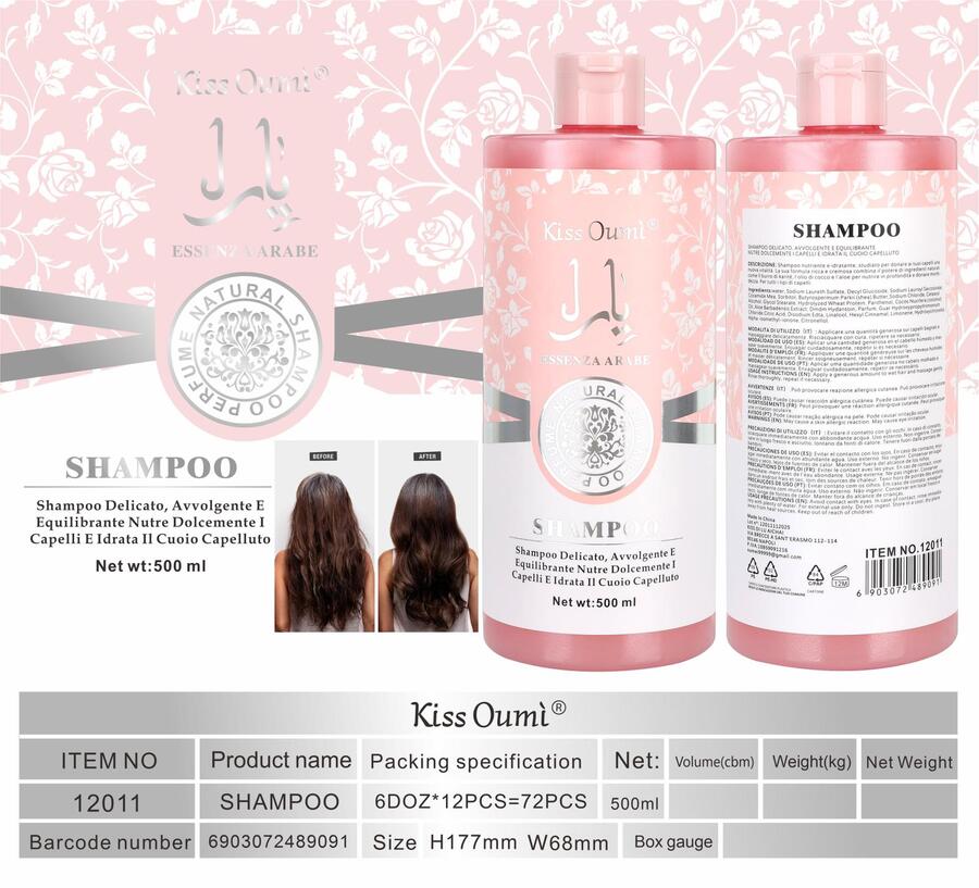KISS OUMI (ESSENZA ARABA) SHAMPOO da 500ml [Conf. da 6 pezzi]