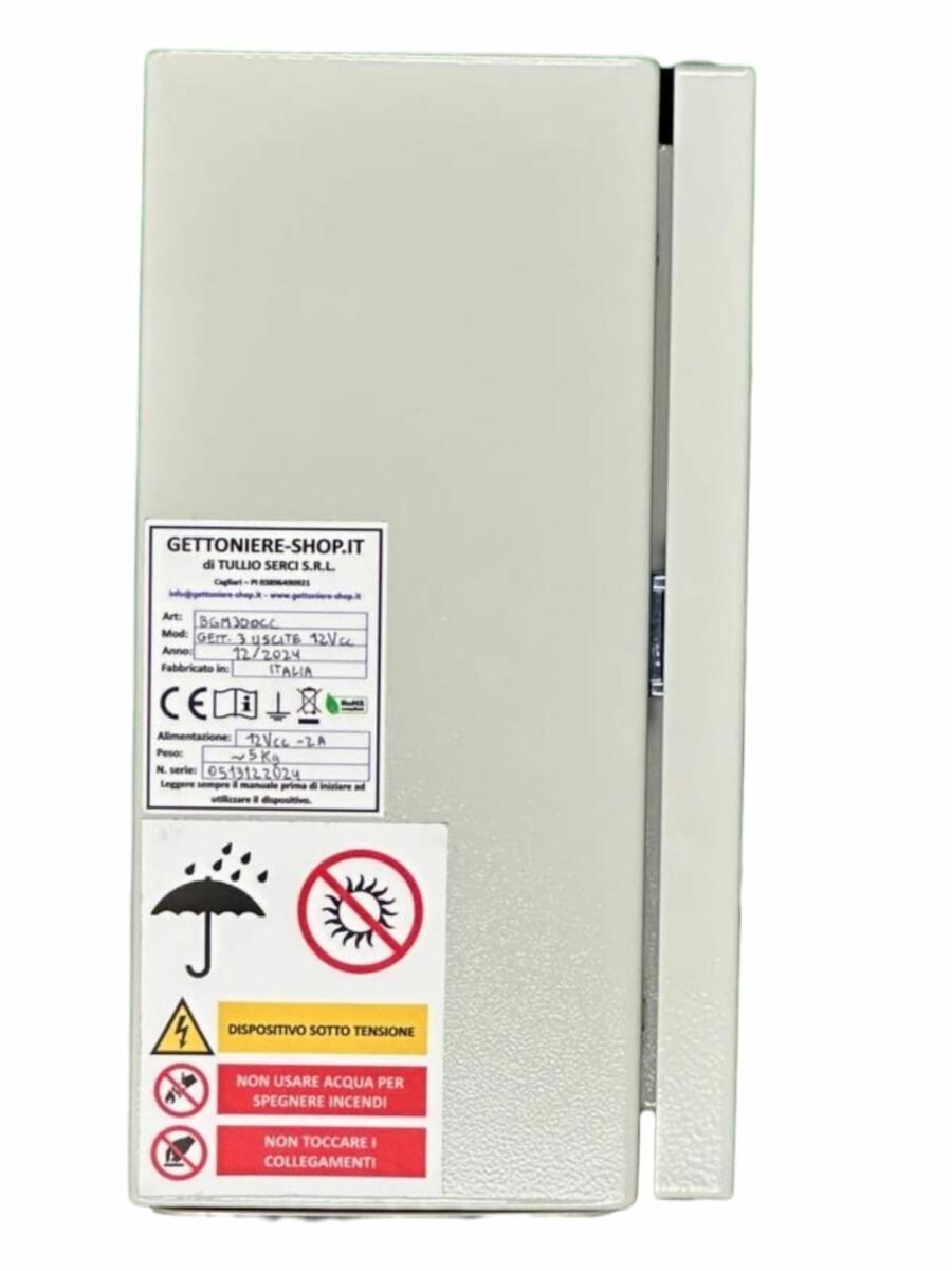 Monnayeur Multipièces pour 3 Portes avec Serrures Électriques 12Vcc – Système d’Ouverture Temporisée