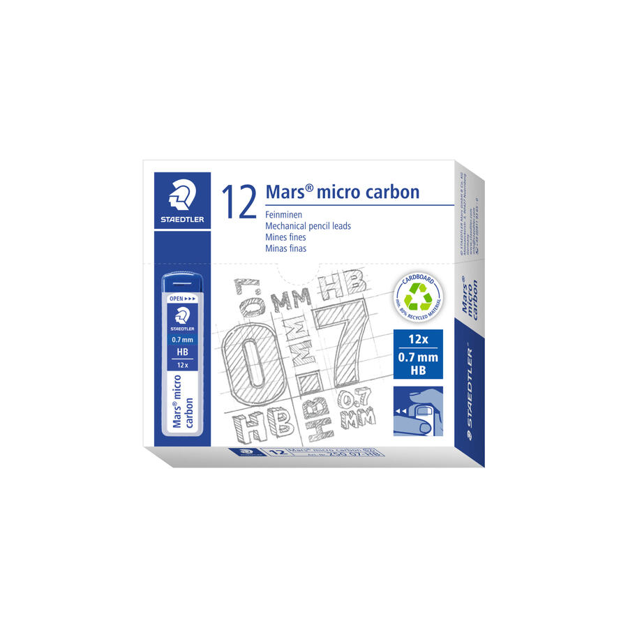 Astuccio da 12 mine 0.7mm MARS MICRO 250 07 STAEDTLER - 12 astucci