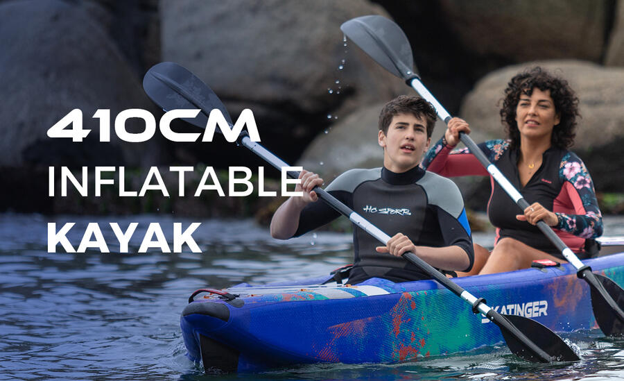 Kayak gonfiabile biposto SKF Skatinger Interstellar - 410 cm - completo accessori