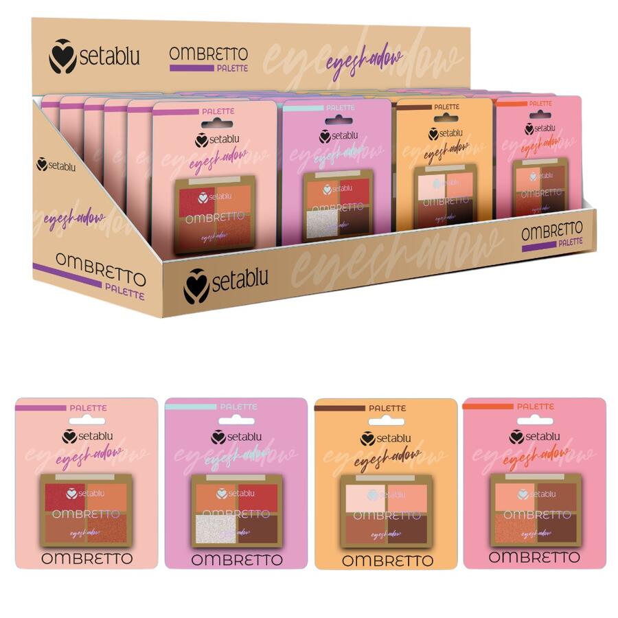 SETABLU PALETTE OMBRETTI 4 COLORI (Confezione da 24 pezzi) 