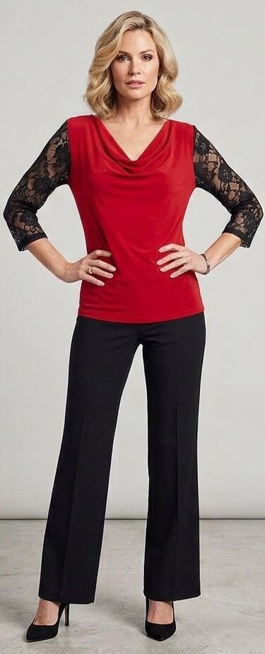 MAGLIA MORBIDA CON MANICHE IN PIZZO ELASTICO 6-0006