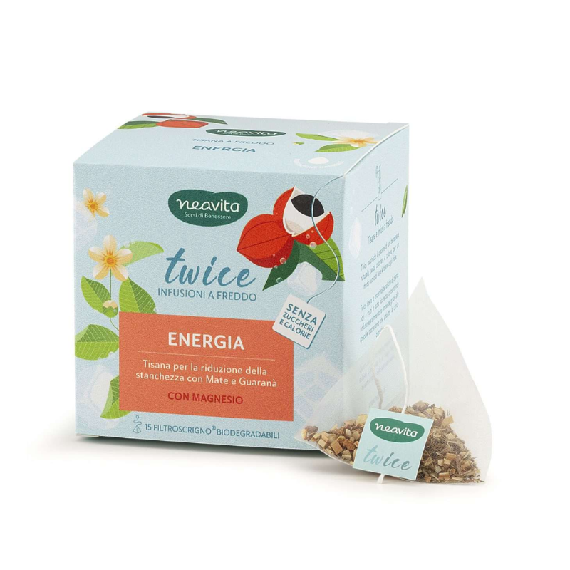 Neavita - Twice Energia Matè & Guaranà + Magnesio Infuso a freddo in filtroscrigno