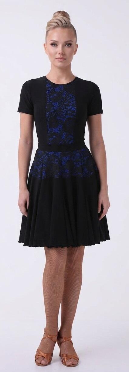 Completo maglia e gonna in maglina e pizzo per tutti i balli in genere u474-468