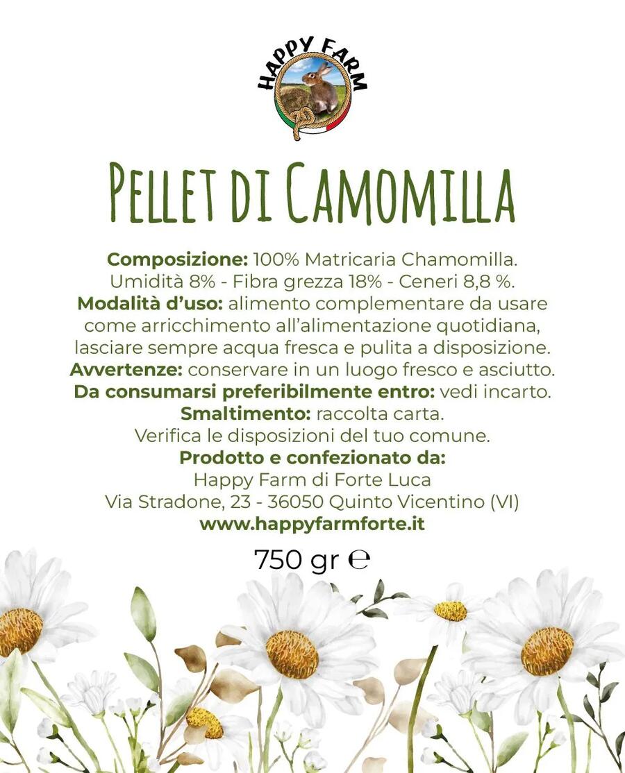Happy Farm Camomilla pellettata