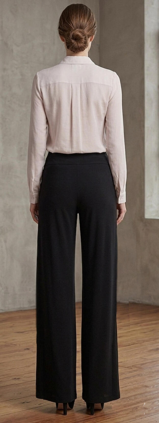 Pantaloni da ballo in tessuto tecnico elastico forma dritta taglie comode 1-0030