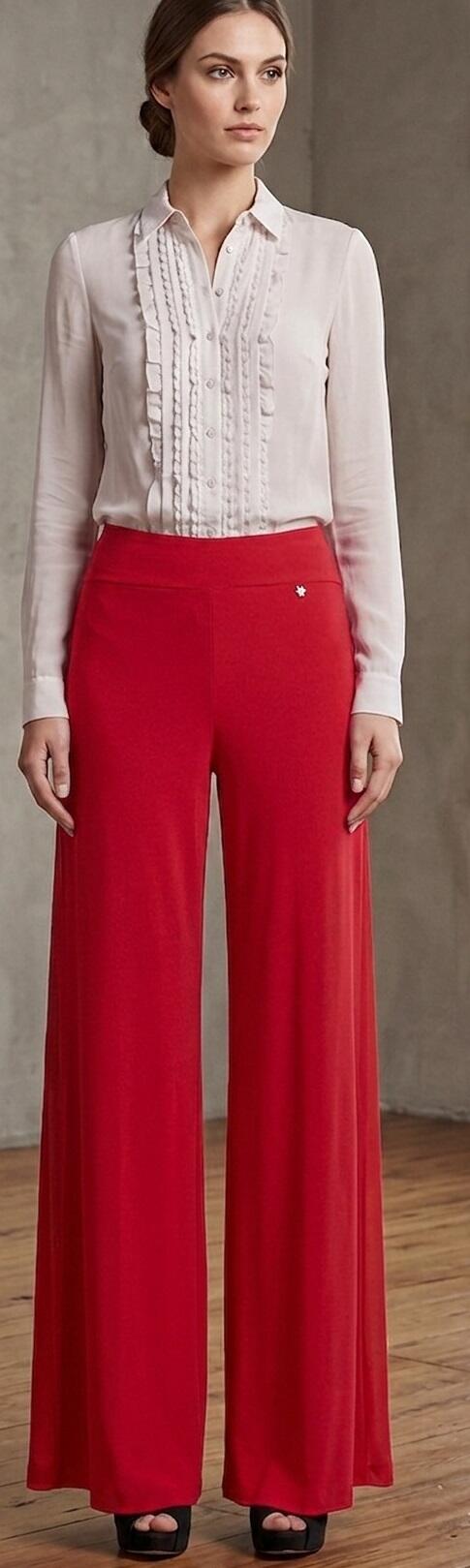 Pantaloni da ballo in tessuto tecnico elastico forma dritta taglie comode 1-0030