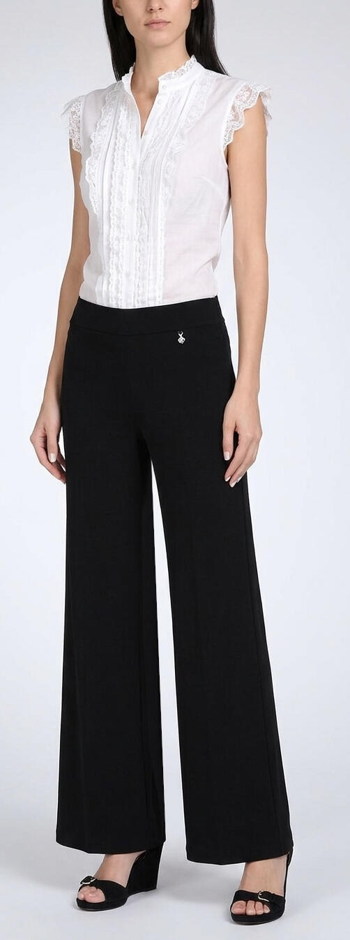 Pantaloni da ballo in tessuto tecnico elastico forma dritta taglie comode 1-0030