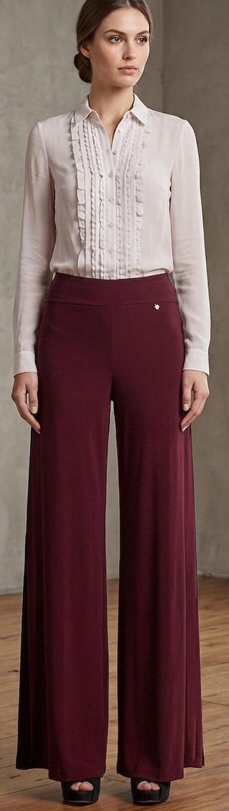 Pantaloni da ballo in tessuto tecnico elastico forma dritta taglie comode 1-0030