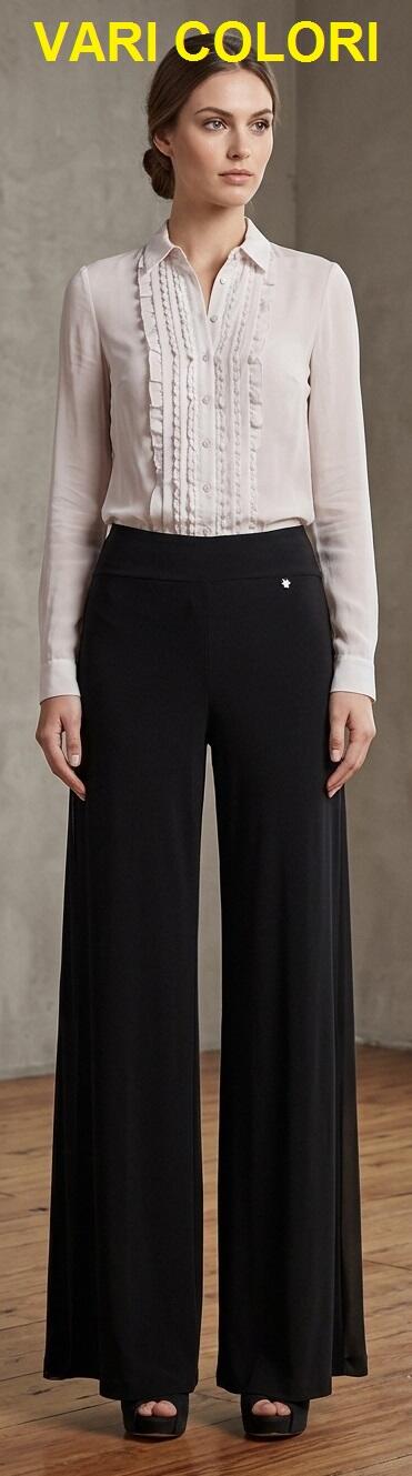 Pantaloni da ballo in tessuto tecnico elastico forma dritta taglie comode 1-0030