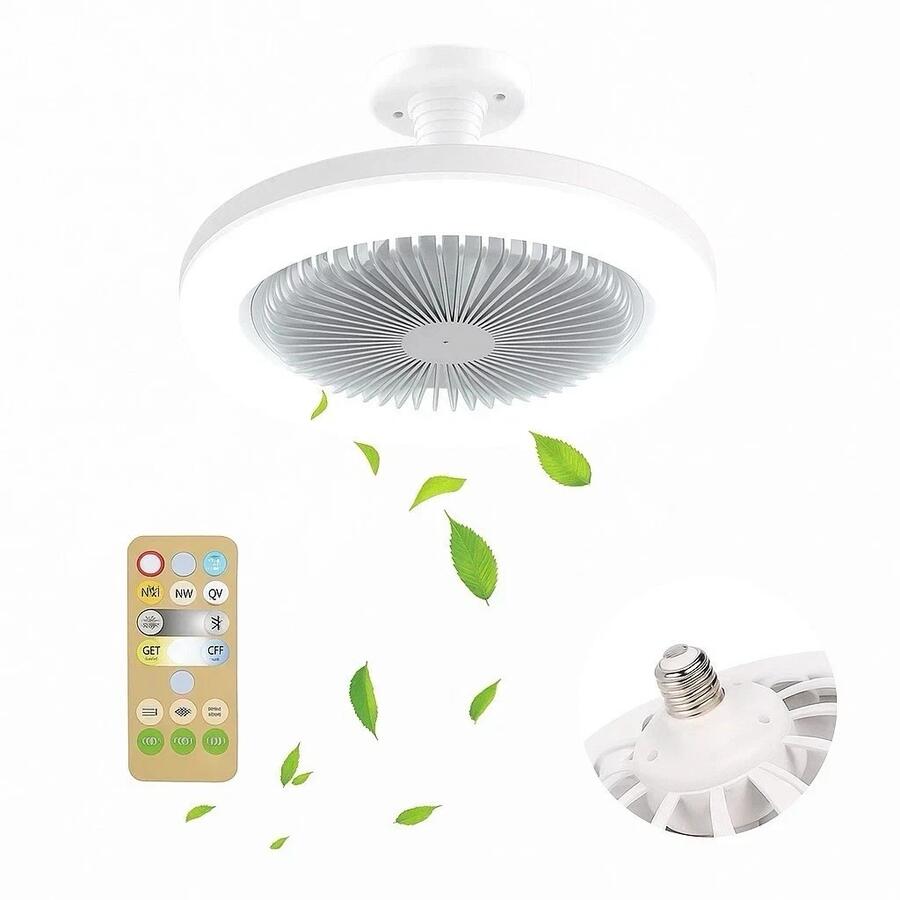 Ventilatore Soffitto con Telecomando con Luce LED 36W Piccola Ventola Silenzioso