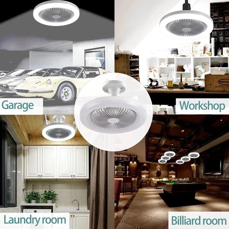 Ventilatore Soffitto con Telecomando con Luce LED 36W Piccola Ventola Silenzioso