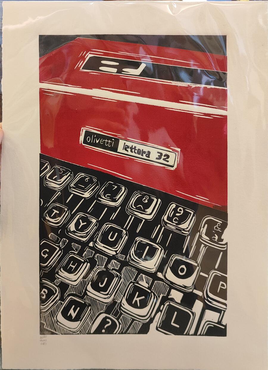 NEROFUMO680 STAMPA LINOGRAFICA su carta fine art: ALLA LETTERA