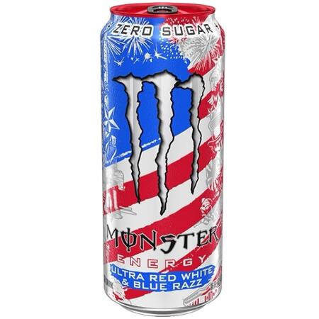 Monster energy ultra red white and blue razz LIMITED EDITION USA 473ml PREORDINE