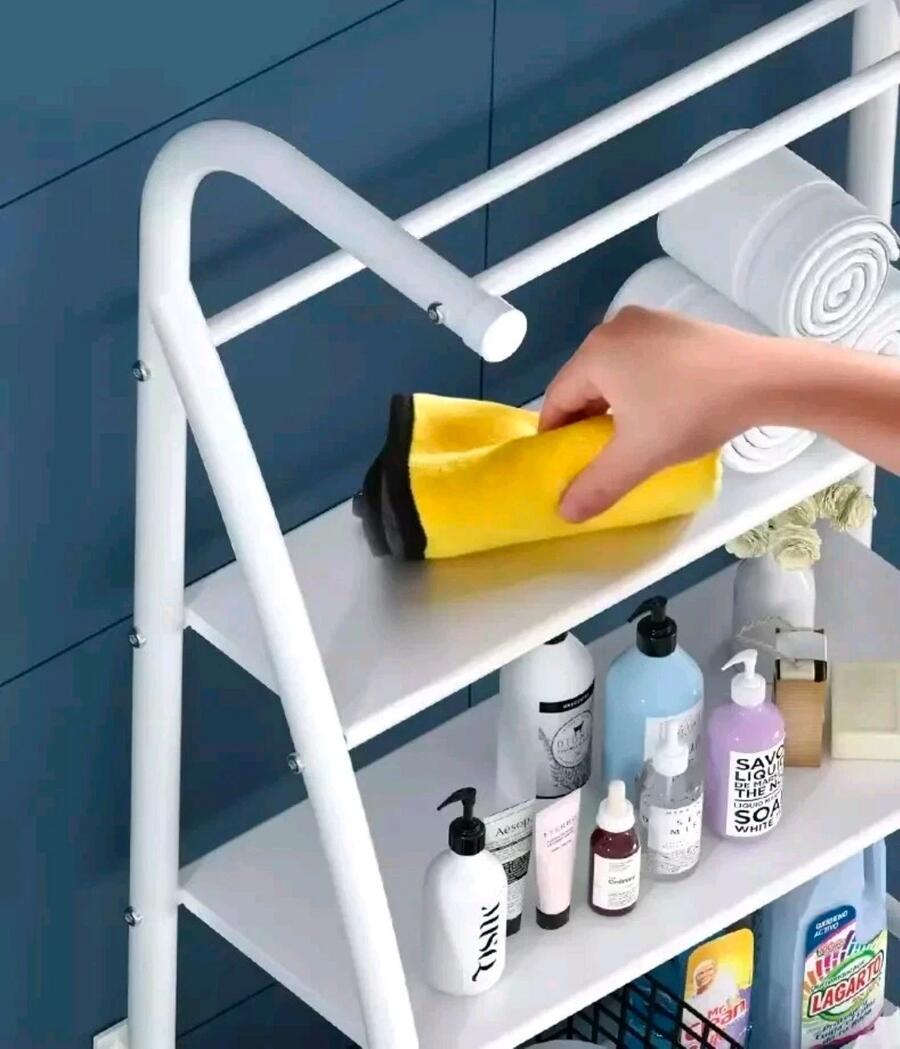 SCAFFALE BAGNO SOPRA LAVATRICE A 3 RIPIAN 152x68x25 MOBILE SALVASPAZIO WHITE WC