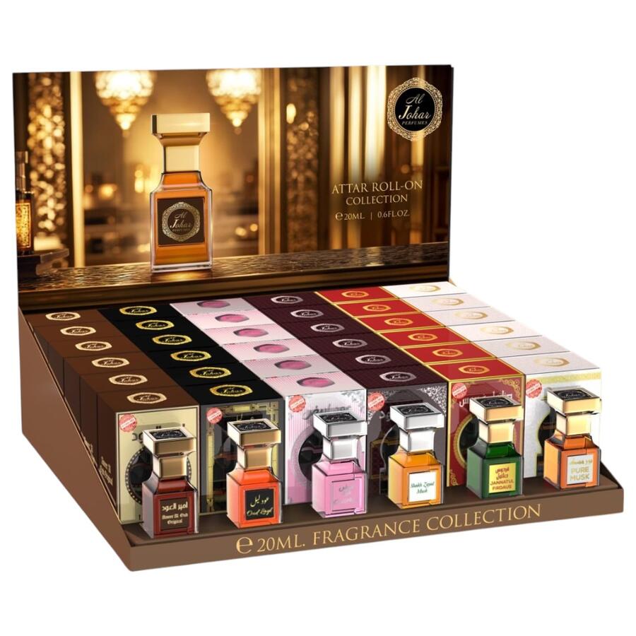 GIOMA ATTAR ROLL-ON COLLECTION AL JOHAR 2 20 ML + 6 TESTER IN OMAGGIO (Confezione da 36 pezzi) 