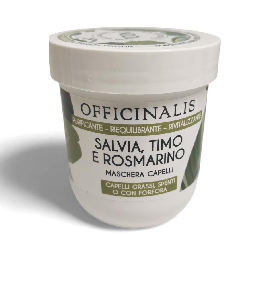 OFFICINALIS Maschera Capelli SALVIA, TIMO E ROSMARINO - Capelli grassi, spenti o con forfora.