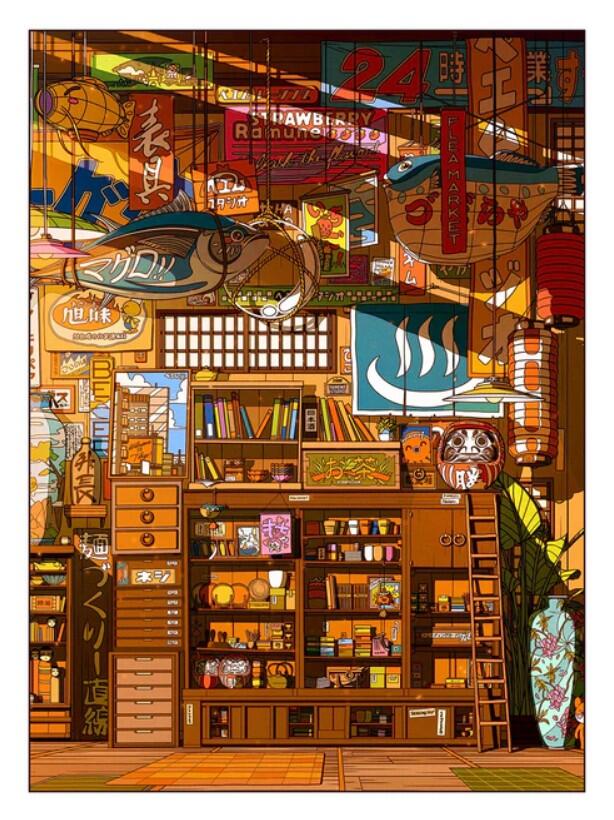 PAIHEME STUDIO, stampa 50x70 cm: FLEA MARKET