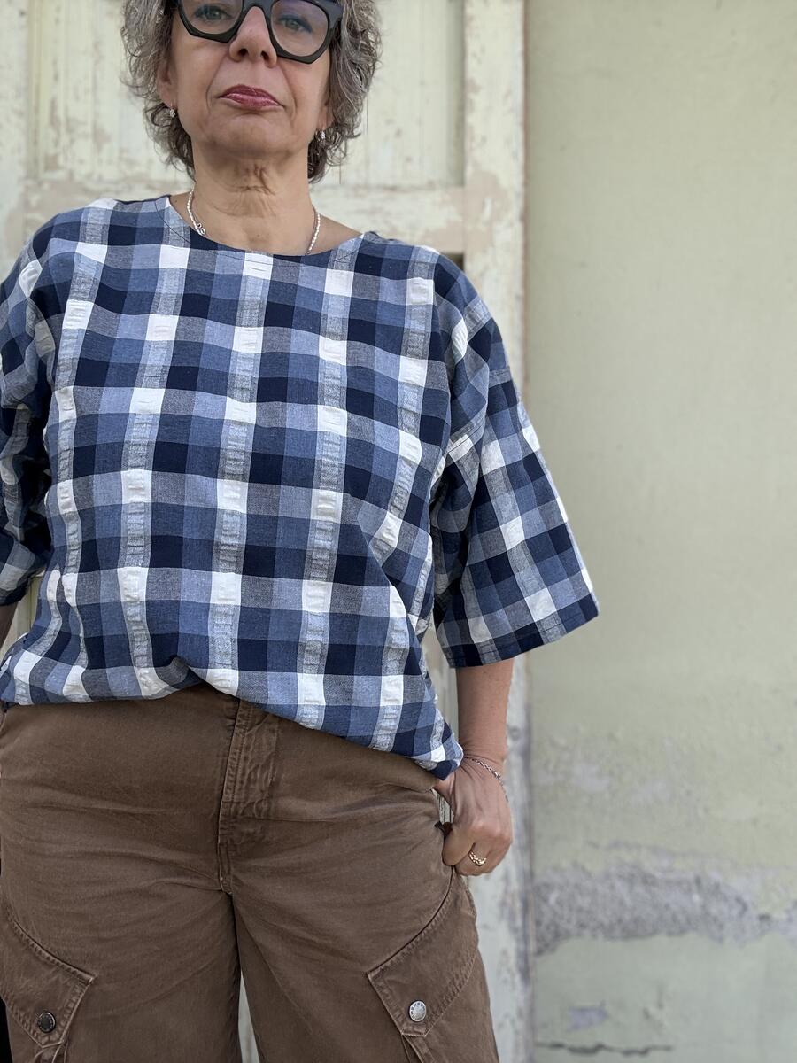 Camicia quadri blu