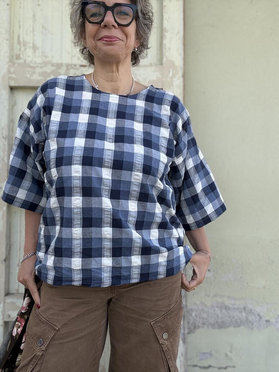 Camicia quadri blu