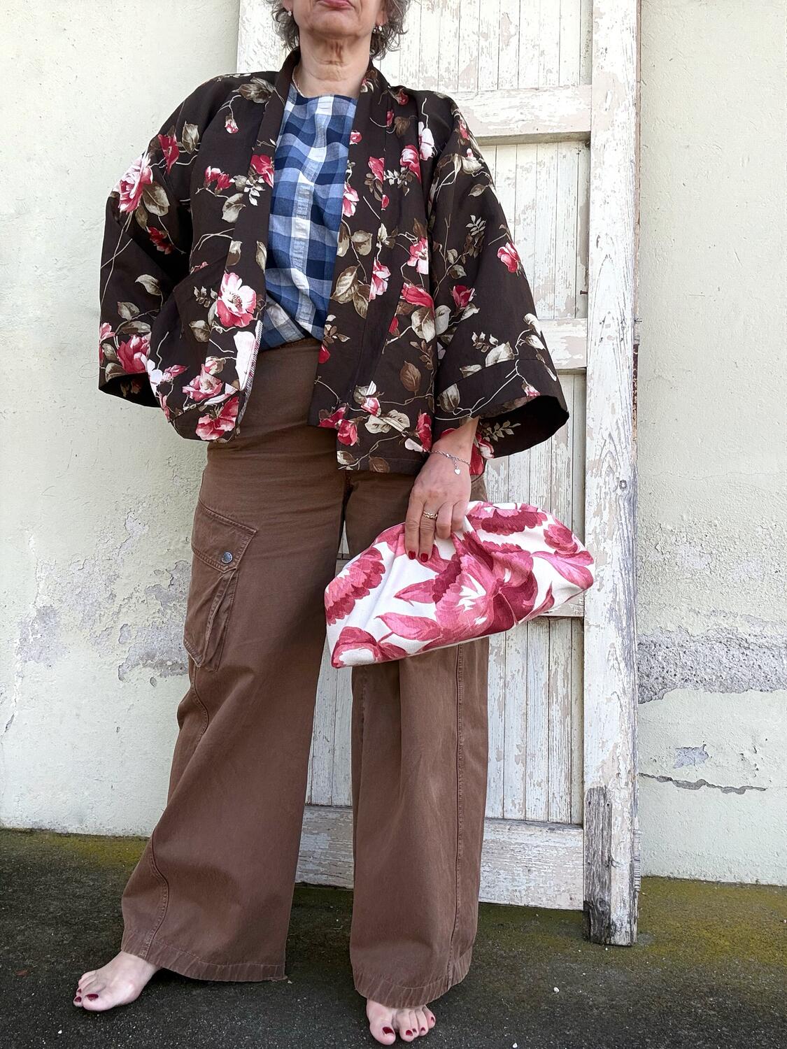 Kimono rose rosa 
