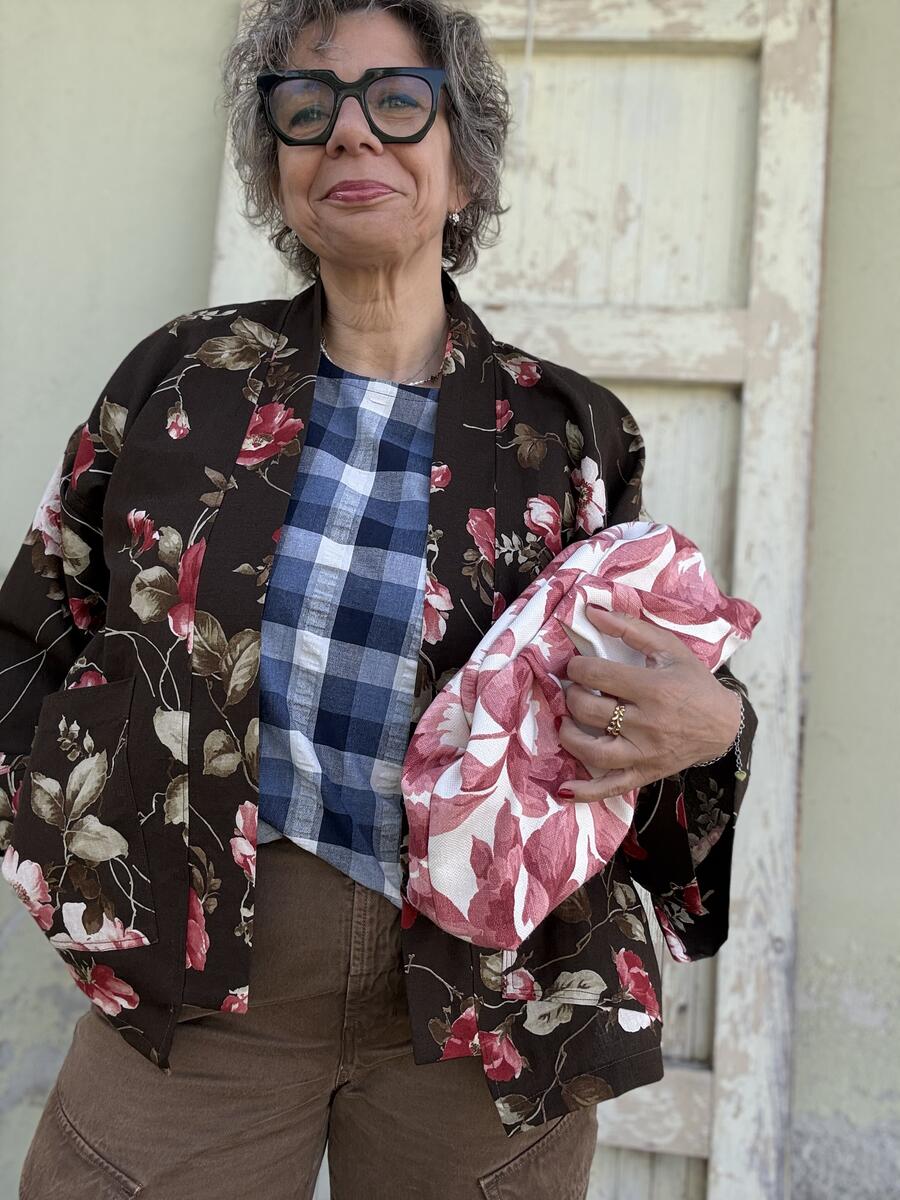 Kimono rose rosa 