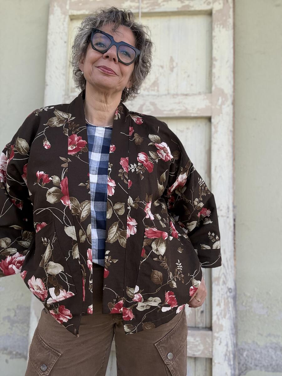 Kimono rose rosa 