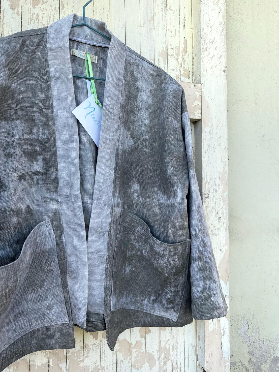 Kimono degradè grigio/verde