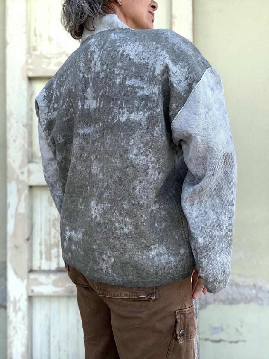 Kimono degradè grigio/verde