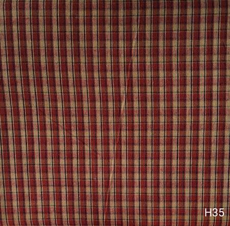 H35- tessuto tinto in filo taglio 25x110 cm blu/bordeaux