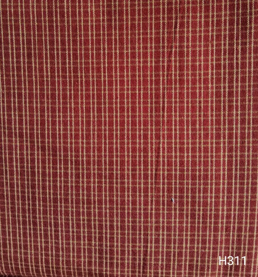 H311- tessuto tinto in filo taglio 25x110 cm bordeaux