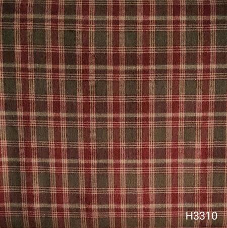 H3310- tessuto tinto in filo taglio 25x110 cm bordeaux/verde