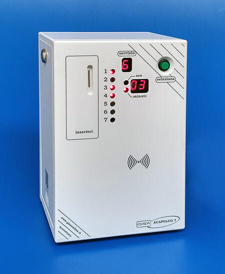 Gettoniera elettronica da 1 a 7 docce o servizi 12Vac mod. Acapulco 7