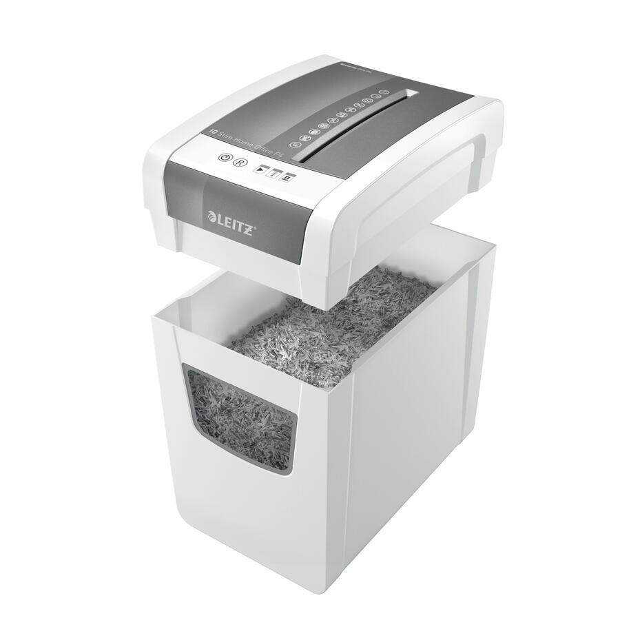 Distruggidocumenti a frammenti Slim Home Office P4 Leitz IQ