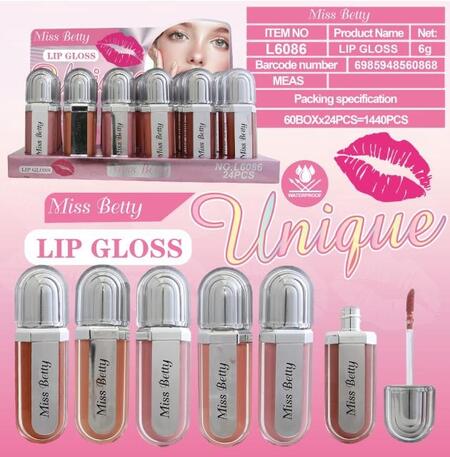 MISS BETTY LIP GLOSS UNIQUE [Conf. da 24 pezzi]