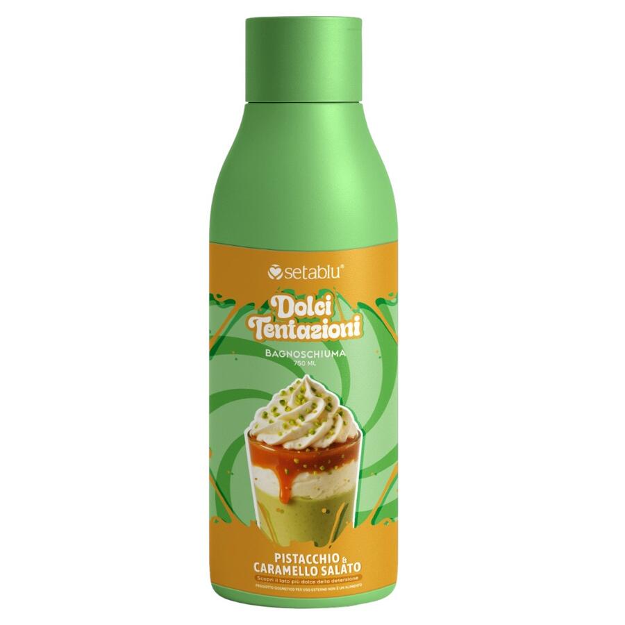 SETABLU BAGNOSCHIUMA 750 ML PIASTACCHIO E CARAMELLO SALATO (Confezione da 12 pezzi) 