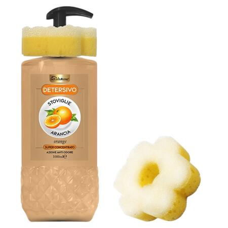 SETABLU DETERSIVO STOVIGLIE ARANICA 1 LT + SPUGNA OMAGGIO  (Confezione da 12 pezzi) 