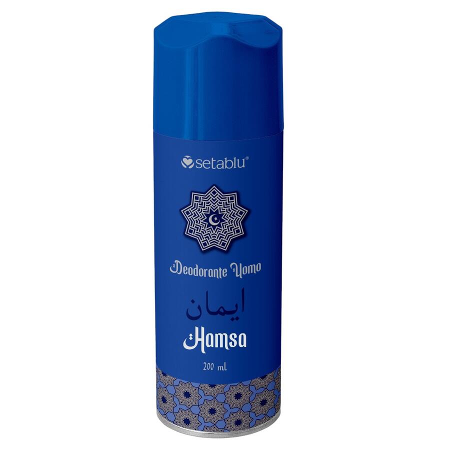 SETABLU DEODORANTE ARABO UOMO HAMSA 200 ML (Confezione da 12 pezzi) 