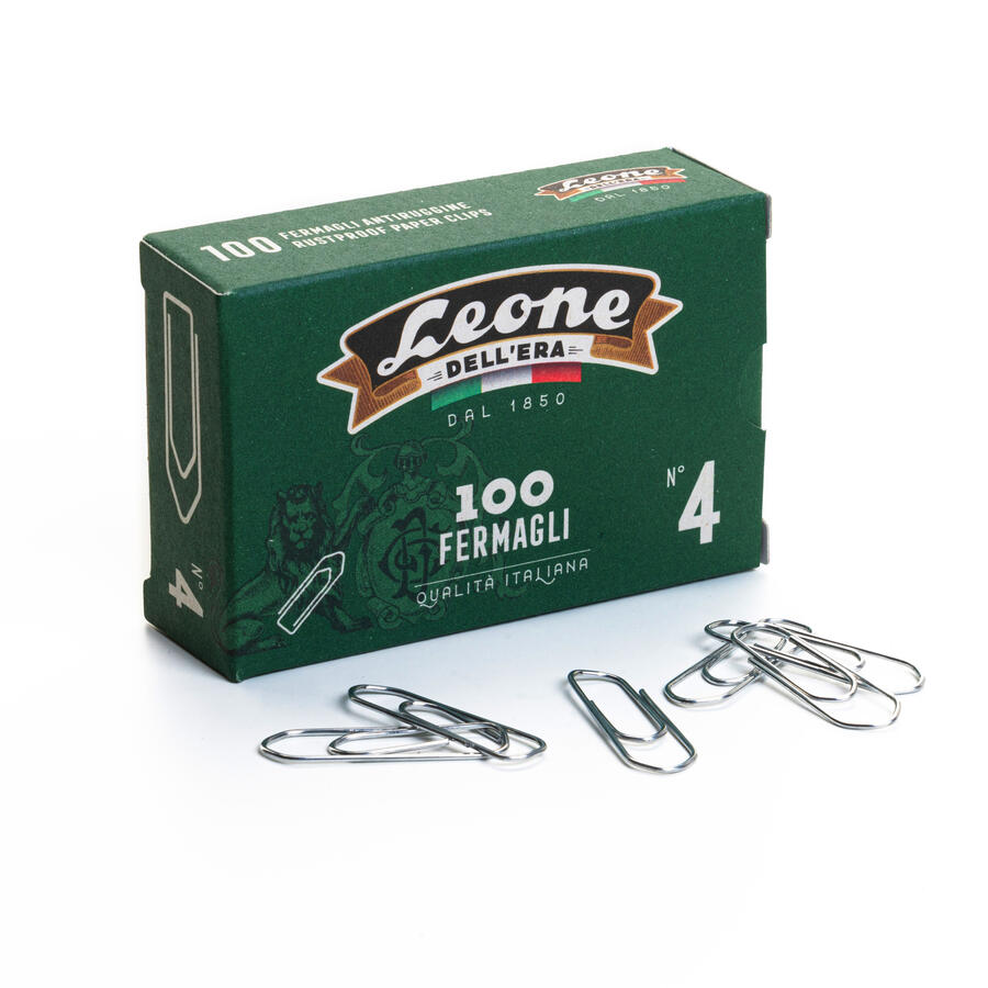 SCATOLA 100 FERMAGLI N.4 MM 32 ZINCATI ANTIRUGGINE LEONE - conf. 10 pz