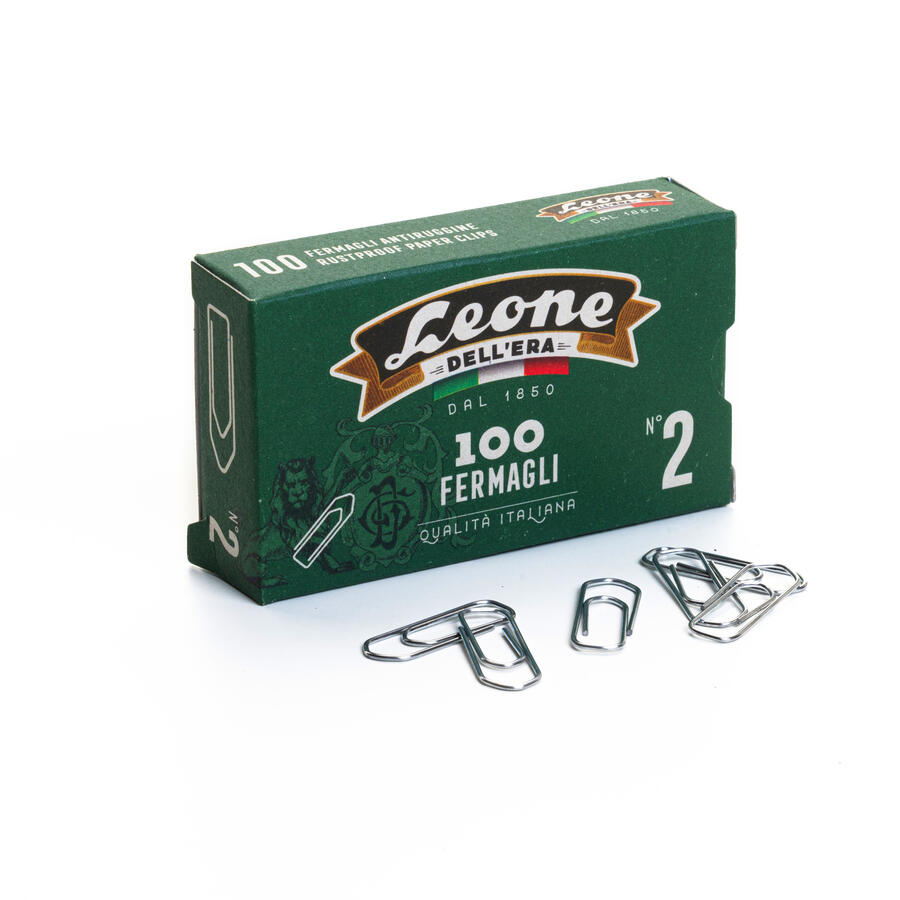 SCATOLA 100 FERMAGLI N.2 MM26 ZINCATI ANTIRUGGINE LEONE - conf. 10 pz