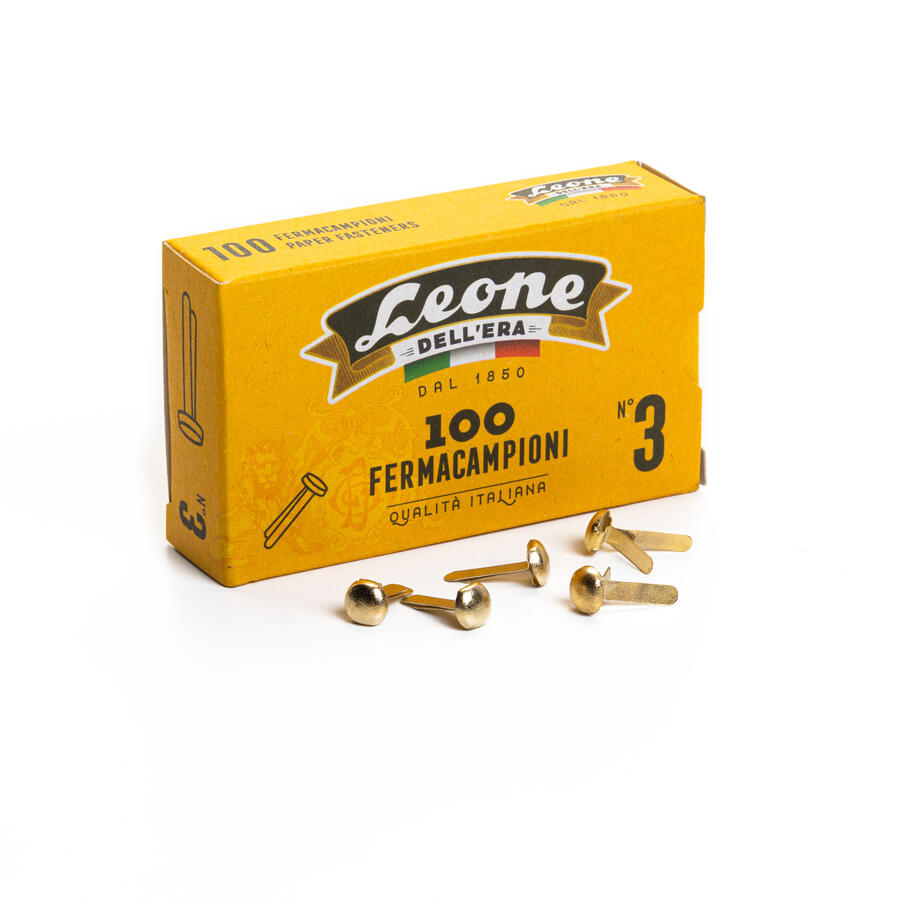 SCATOLA 100 FERMACAMPIONI N. 3 LUNGHEZZA 17 MM OTTONATI ASTRA - conf. 10 pz