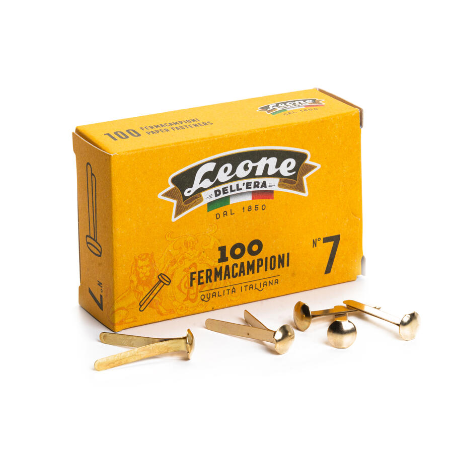 SCATOLA 100 FERMACAMPIONI N. 7 LUNGHEZZA 31 MM OTTONATI ASTRA - conf. 10 pz