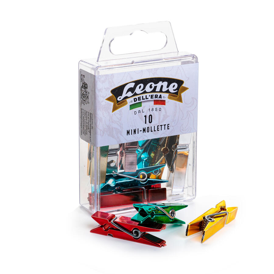 Mini MOLLETTE colori Metal Assortiti LEONE - conf. 10 pz